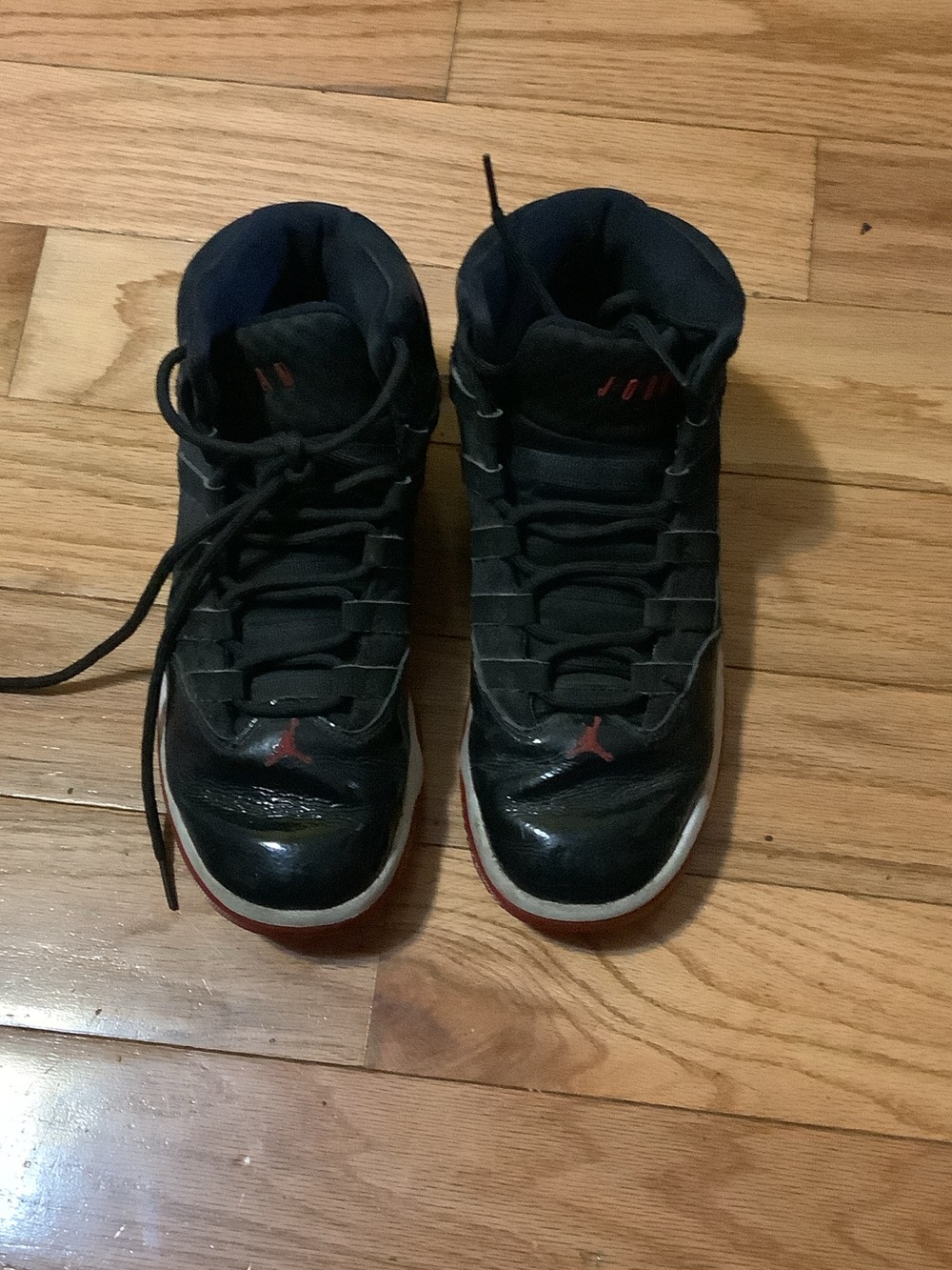 Jordan Black and Red Low-Top Basketball Sneakers